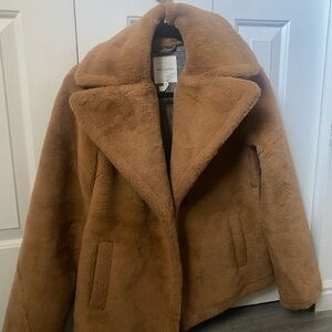 Brown Faux Fur Jacket